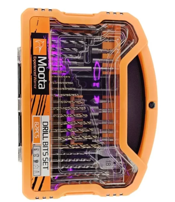 جعبه مته و نوک پیچ گوشتی 82 پارچه موتا