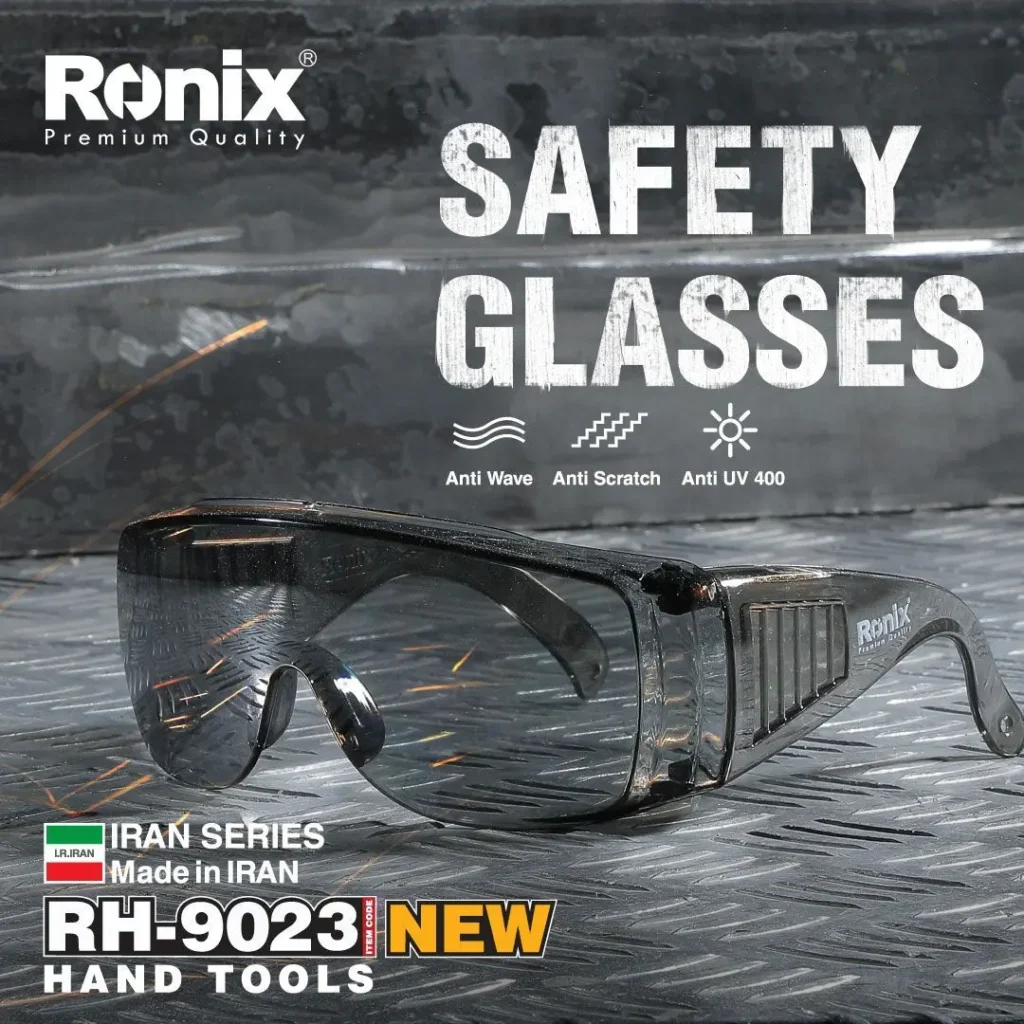عینک ایمنی رونیکس (شفاف-دودی) (9023-9022)
