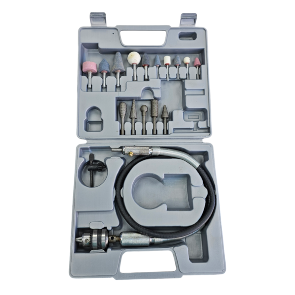 کیت 17 پارچه شلنگ فرز و دریل دنباله 6 میلیمتری به همراه لوازم