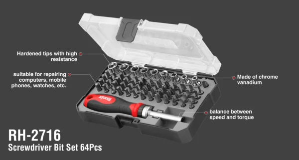 بیت و بکس رونیکس Ronix RH-2716 ست 64 عددی