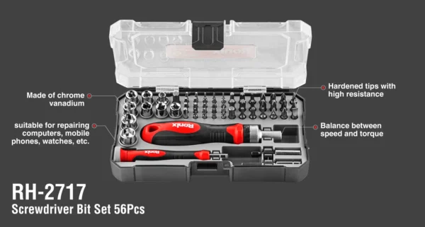 بیت و بکس رونیکس Ronix RH-2717 ست 56 عددی