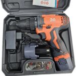 دریل شارژی ۱۲ ولت دو باطری برند 20