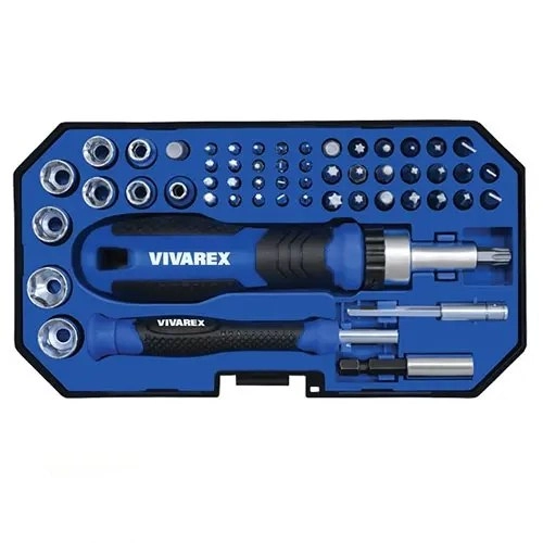 ست پیچ گوشتی و بیت 55 پارچه ویوارکس مدل VR5565-SD