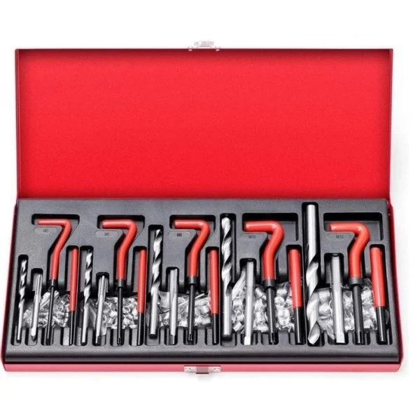 ست تعمیر رزوه و هلیکوئل M5 تا M12 در جعبه فلزی