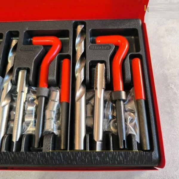 ست تعمیر رزوه و هلیکوئل M5 تا M12 در جعبه فلزی
