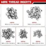 ست تعمیر رزوه و هلیکوئل M5 تا M12 در جعبه فلزی