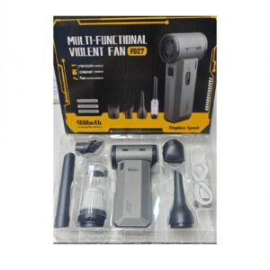 بلوور و جارو شارژی چندکاره F027 | دمنده و مکنده قوی با باتری 4000mAh