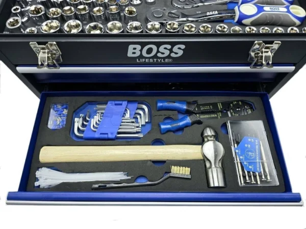 جعبه ابزار 408 پارچه حرفه‌ای باس BOSS | کامل‌ترین ست بکس و ابزار صنعتی بازار