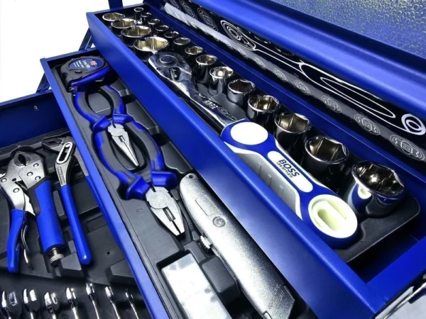 مجموعه جعبه بکس و ابزار ۸۵ عددی صنعتی باس (BOSS)