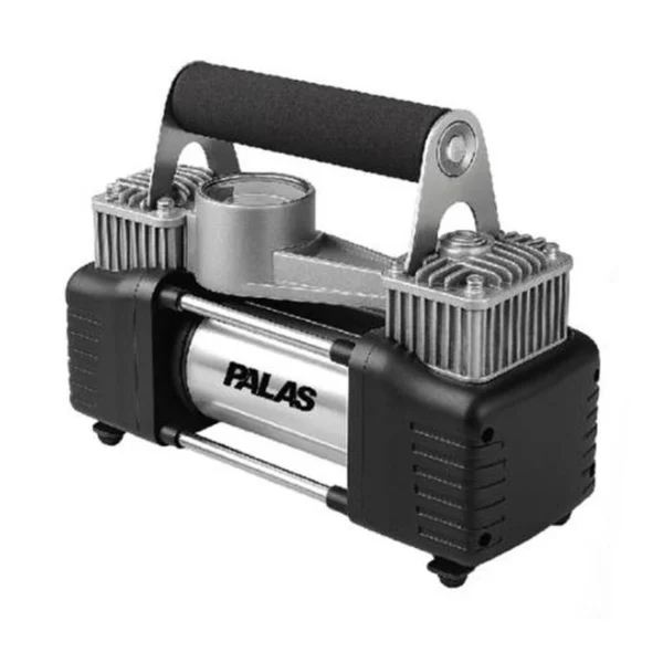 کمپرسور باد فندکی دو سیلندر پالاس | پمپ باد خودرو پرقدرت 12 ولت دیجیتال